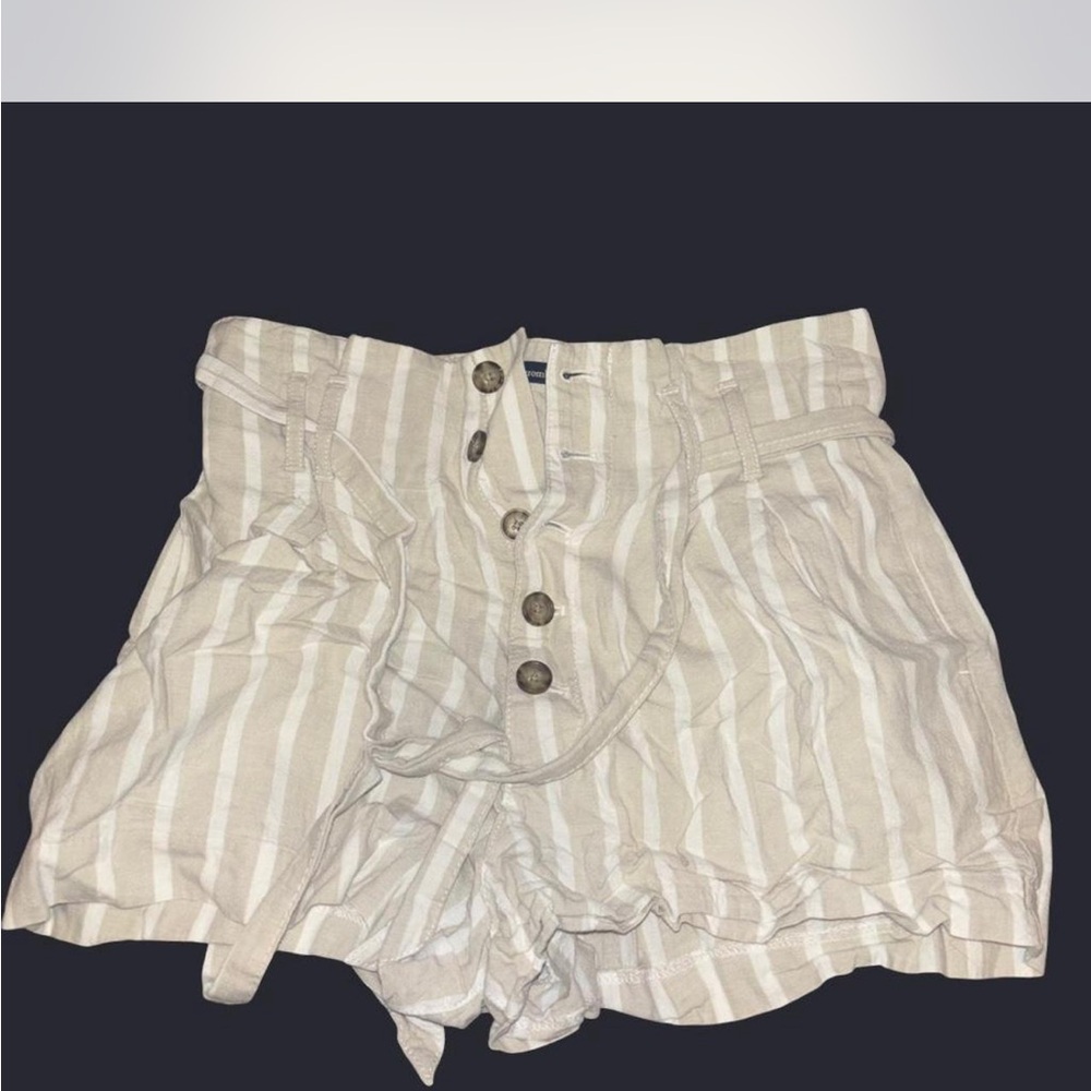 Abercrombie & Fitch Beige Striped Women's Cargo Shorts